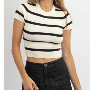 Miou Muse Wednesday Bold Stripe Top